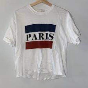 Brandy Melville John Galt Paris Cropped t-shirt